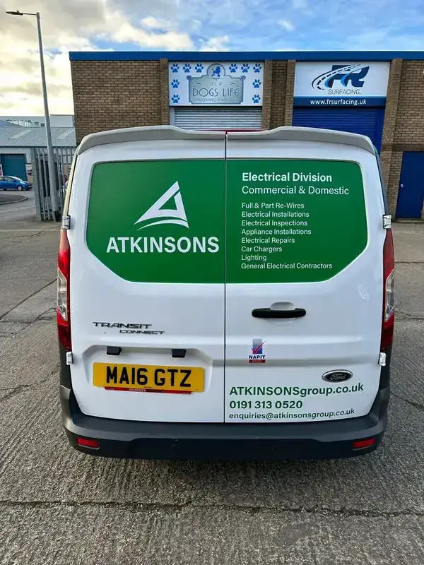 ATKINSONS Electrical Division van in Durham